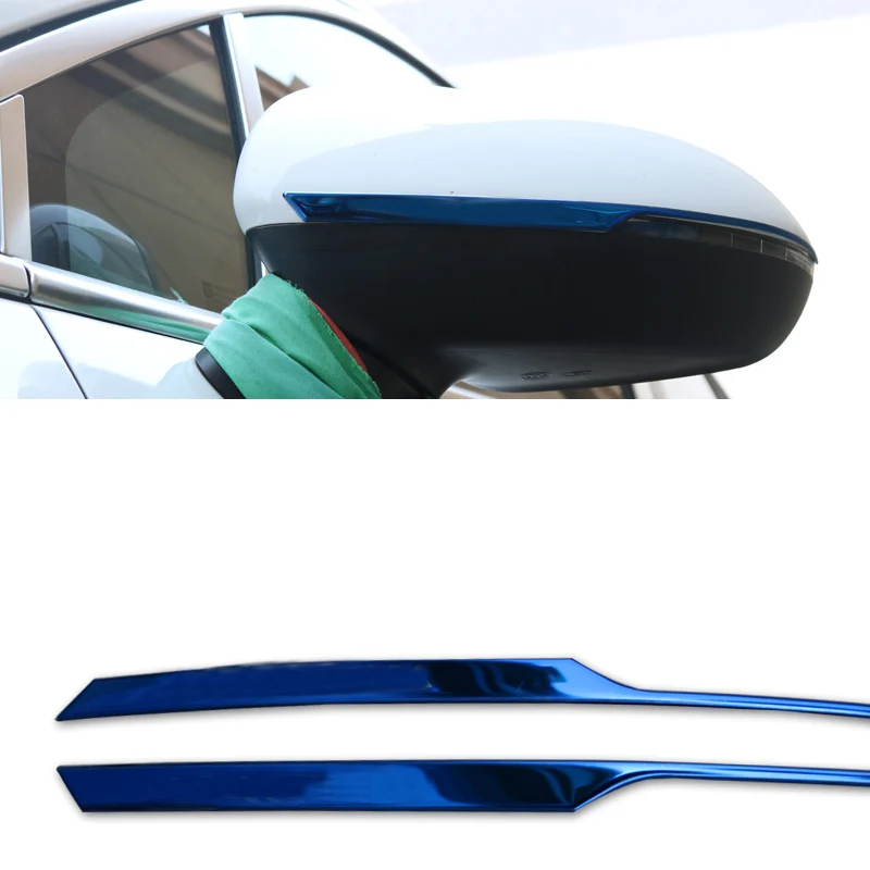1.3cm blue Lsrtw2017 нержавеющая сталь заднего вида автомобиля против царапин полосы Таймс для Opel Astra K автомобильные аксессуары - Название цвета: 1.3cm blue