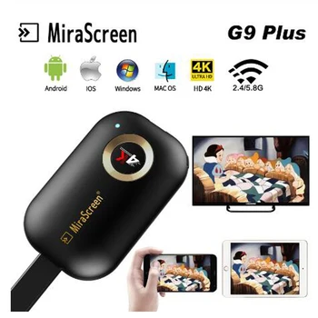 

Mirascreen G9 Plus 2.4G 5G 4K Wireless HDMI Android tv stick Wifi Dongle mirror Screen streamer cast for Android iOS Mac os