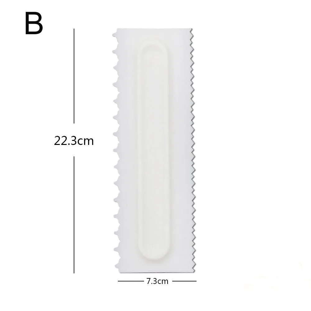 4 шт./компл. формы для выпечки торта гребень торт скребок гладкой крем для украшения выпечки ГРЕБЕНКА для глазури шпатели для мастики оборудование для выпечки тортов - Цвет: 1Pcs B