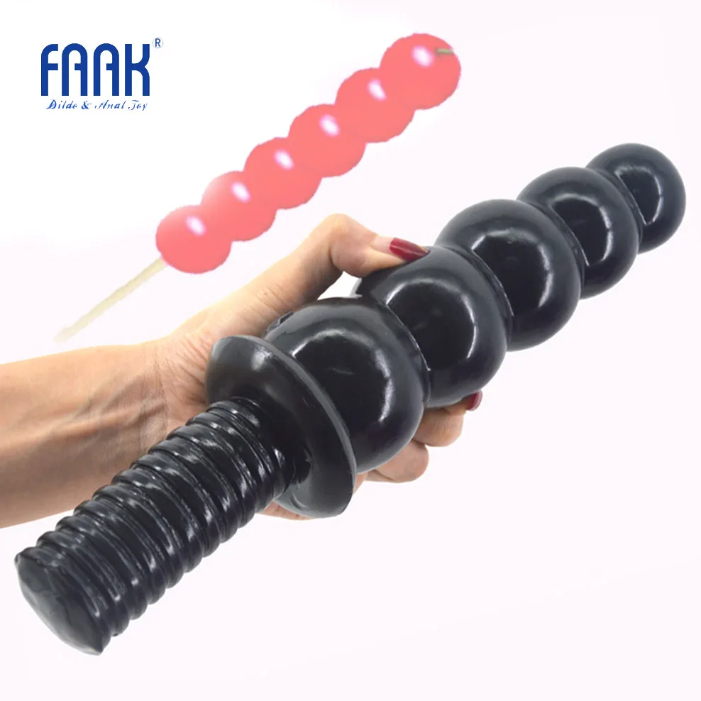 FAAK анальные секс-игрушки бисер фаллоимитатор большой член Анальная пробка с
