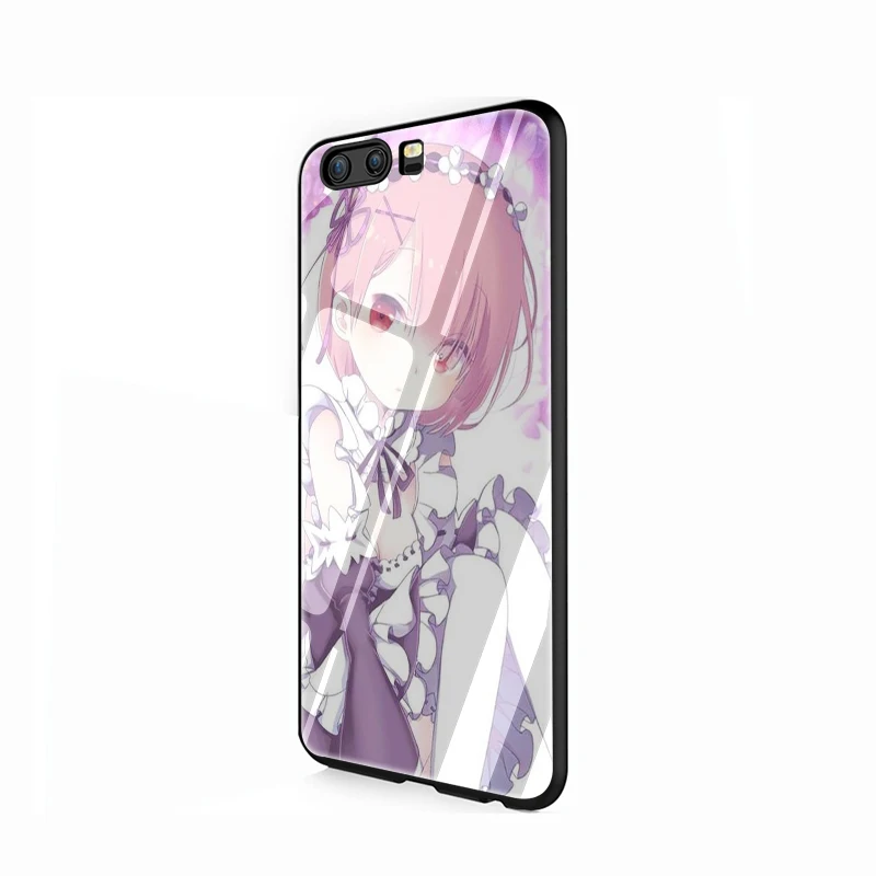 Телефон EWAU Rem и Ram Re Zero из закаленного стекла чехол для Huawei P10 P20 P30 mate 20 Lite pro P Smart Y6 Y9 Honor 8X9 10 - Цвет: G4
