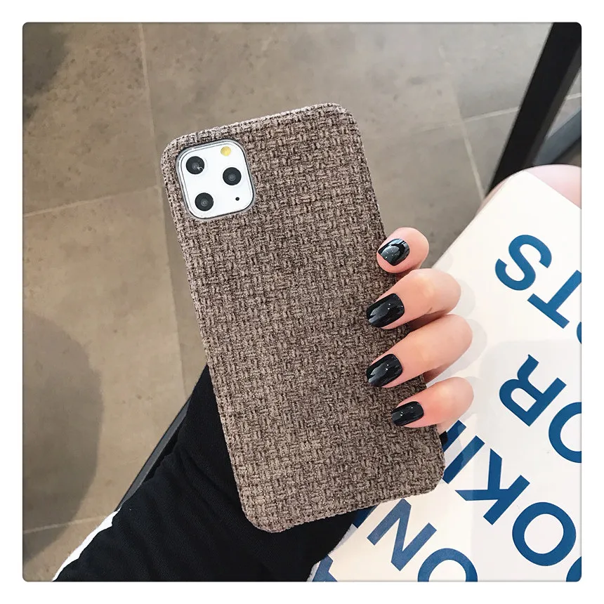 Модная простая скатерть, чехлы для iPhone 11 Pro Max XS X XR 6 6S 7 8 Plus, мягкий силиконовый тонкий теплый плюшевый клетчатый тканевый чехол для iPhone11