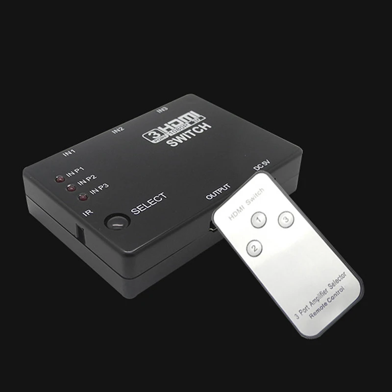 Full HD 1080P разделитель Vedio усилитель мини 3 порта HDM1.4a порт HDMI коммутатор с пультом дистанционного управления для Xbox 360 DVD PS3