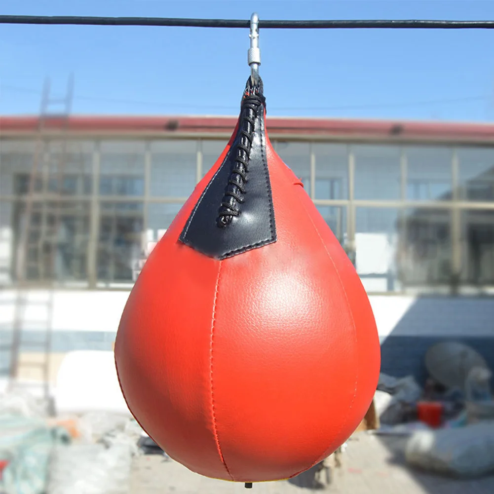 Red Боксерская груша Форма пробивая скорость мяч скорость удар фитнес тренировочный мяч - Цвет: Red