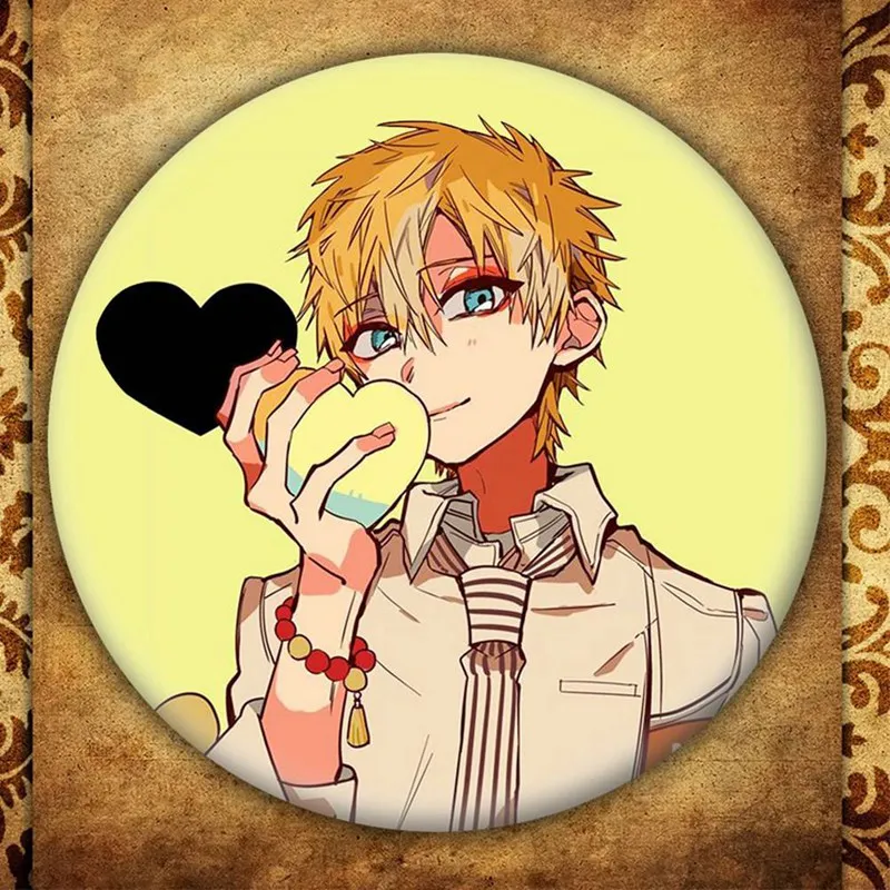 Jibaku Shounen Hanako kun NEN Yashiro Teru Minamoto японский аниме мультфильм сумки значок брошь на