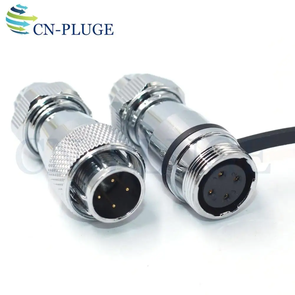 4pin WS16 серии 2 3 4 5 6 7 8 9 pin авиации стыковочный кабель Разъем Водонепроницаемый разъемы штепсельной вилки и розетки Номинальный ток 10A IP67 - Цвет: 4pin