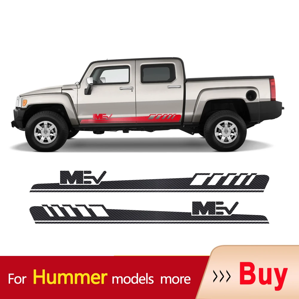 2 шт. автомобильные боковые наклейки полосы кузова виниловые для Hummer H1 H2 H3 H3T HEV HX MEV