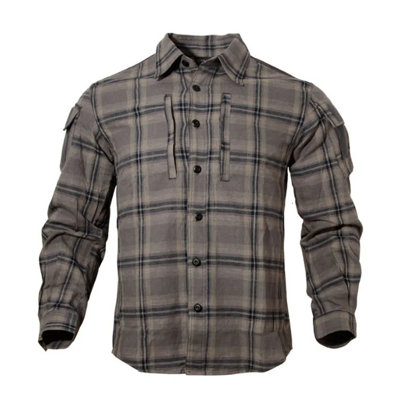 Men Long Sleeve Breathable Cotton Plaid Shirt Army Fan Plaid Tactical Shirt Women Outdoor Hiking Training Uniform cotton shirt,long sleeve shirt,men casual shirt