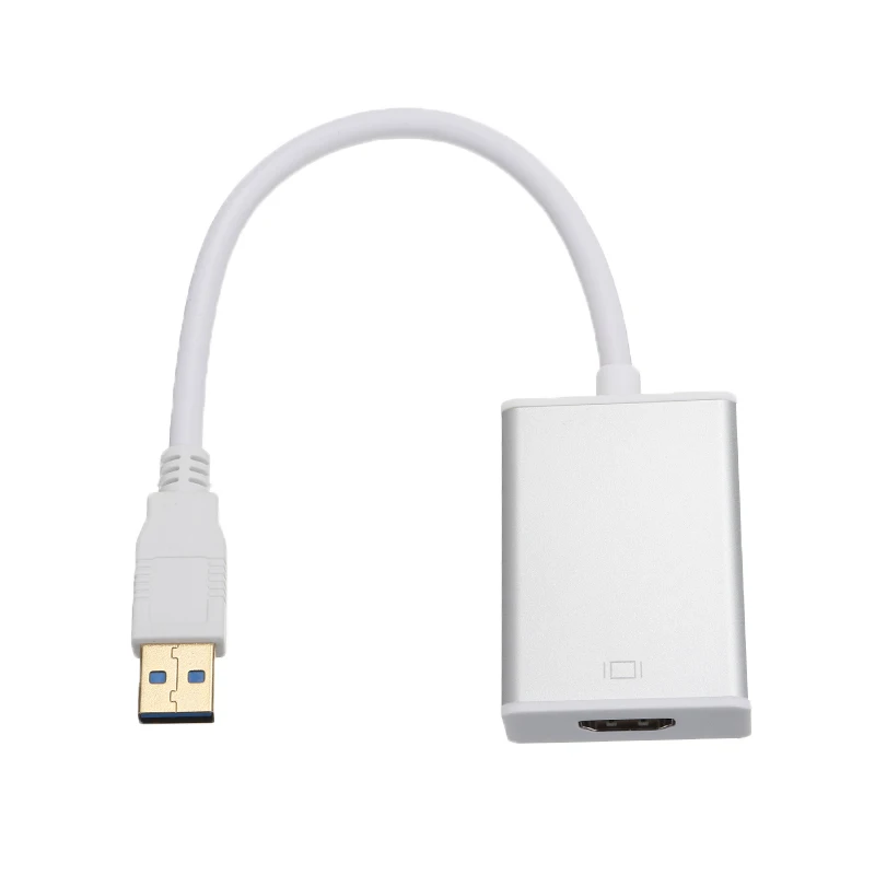 Pohiks 1080P USB 3,0 к HDMI видео адаптер Серебряный Графический конвертер кабель подходит для ПК HDTV HD 5X4,3X1,3 см