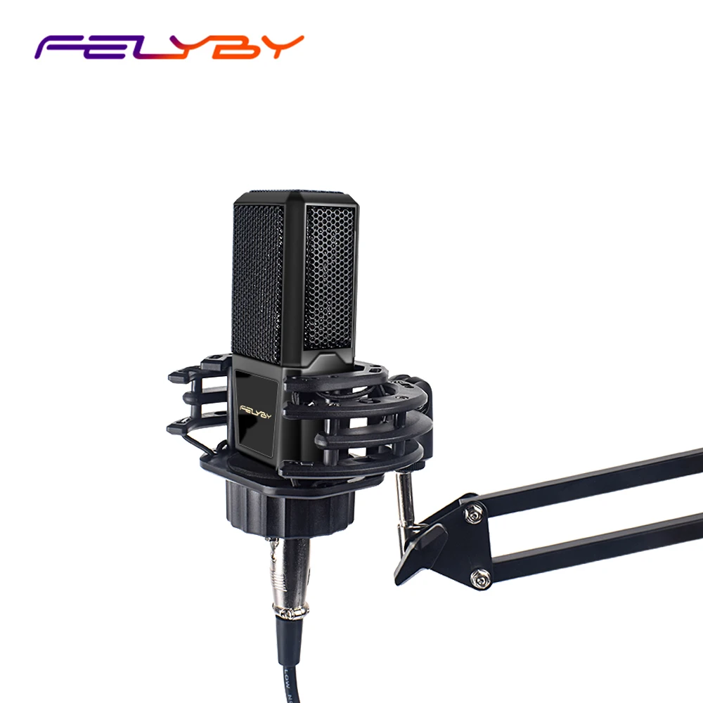 Конденсаторный микрофон FELYBY BM1000 для караоке/ноутбука/ПК Студийный записи