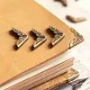 20pcs/lot Book Metal Corner Bronze Tone 15*15*3 mm Album Notebook Diary Planner Corner Protectors ► Photo 1/5