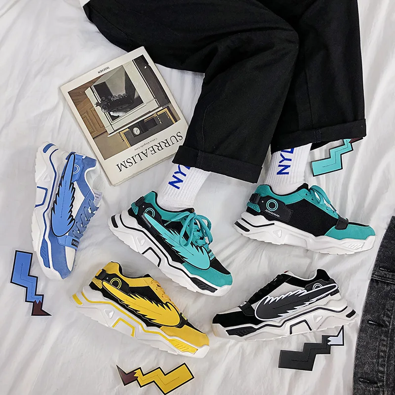 

2020 New Style Men Sport Sneakers Trend Versatile Breathable Net Cloth Casual Shoes Low Top Men Shoes
