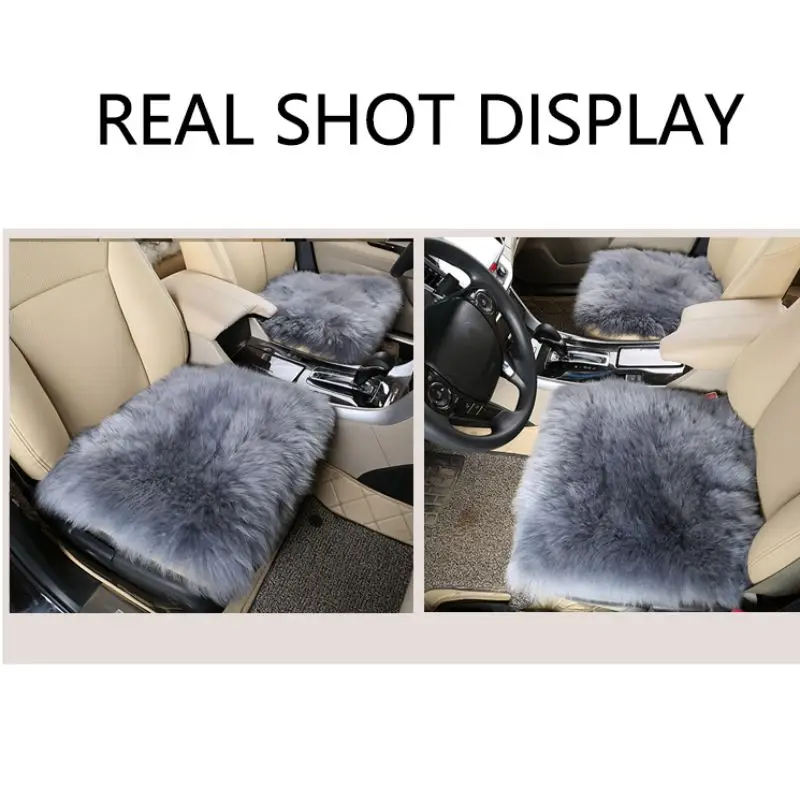 1 шт. Автомобильная Передняя Подушка сиденья универсальный Шерстяной Чехол-протектор на автомобильное сиденье Подушка мягкая теплая для зимы