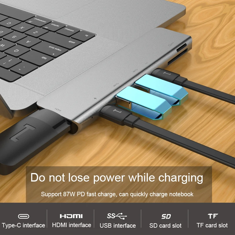Basix USB C концентратор двойной тип C к HDMI 4K с TF SD концентратор для карт памяти 3,0 PD Thunderbolt 3 адаптер для MacBook Pro type-C концентратор Hdmi