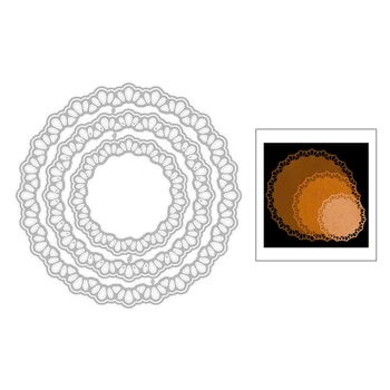 

2020 New Round Nesting Metal Cutting Dies For DIY Edge Embossing Layered Lace Cut Card Paper Making Album Scrapbooking No Stamps