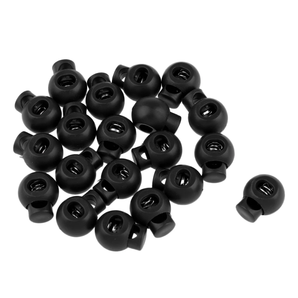 20 Pcs Shock Cord Stopper Metal Spring Lock End Toggle Fastener for Suitcase Clothes Luggage Backpack Bag