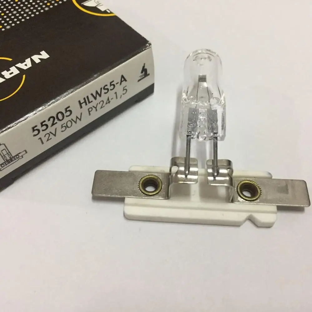 NARVA 55205 HLWS5-A 12V 50W PY24-1.5 halogen bulb ZEISS JENA 55204 microscope light 12V50W lamp | Лампы и освещение