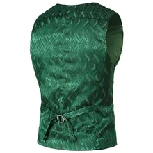 Autumn& Winter Night Club Style Waistcoat Flame Decorative Pattern Casual Vest Double Breasted Fashion Waistcoat SV01