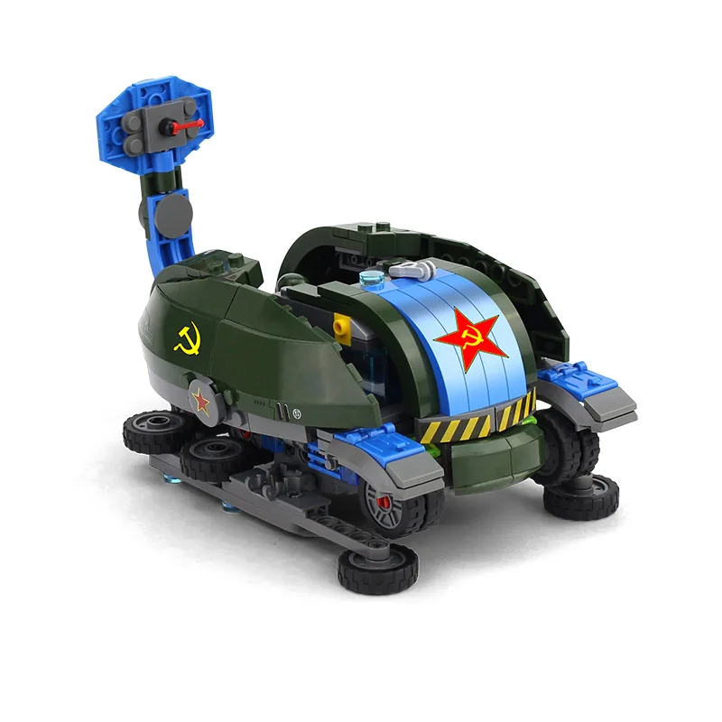 

KAZI Red Alert Series 81014 Soviet Union Base Car Small Particles Assembled Children Building Blocks Toy