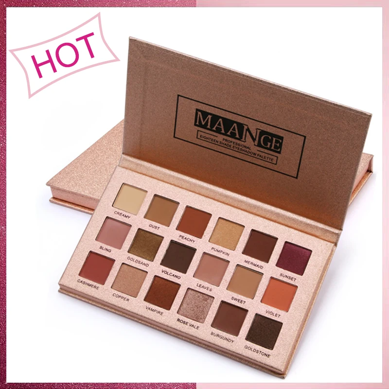 

2019 NEW 18 Colors Matte&Shimmer Waterproof Eyeshadow Palette High pigment Long Lasting Glitter Nude Makeup Cosmetic Shadow Set
