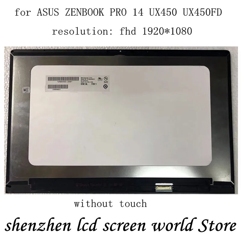 14 0 ''для ноутбука Asus ZenBook 3 Deluxe UX450 UX450FD несенсорный ЖК-экран со стеклом в сборе