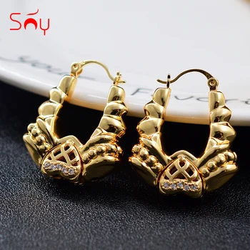 

Sunny Jewelry Fashion Jewelry 2020 New Design Hoop Earrings For Women High Quality Zircon Exquisite Heart-shaped Romantic Gift