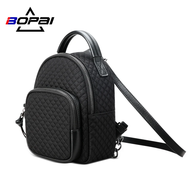 Best Price BOPAI брендовые модные дизайнерские рюкзаки для женщин, стеганая маленькая сумка через плечо, женская школьная сумка Best Price BOPAI брендовые модные дизайнерские рюкзаки для женщин, стеганая маленькая сумка через плечо, женская школьная сумка