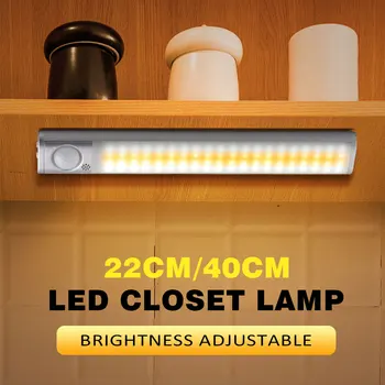 

Motion Sensor Home Kitchen Battery Powered Counter Wireless Rechargeable Under Cabinet LED Closet Light Dimmable Stairway