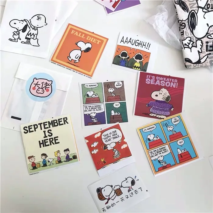 8 шт. Peanuts Rogue Dog Kawaii мультфильм стикер для канцелярских товаров Милая анимация Руководство украшение фото-наклейка для стены девушка наклейка s
