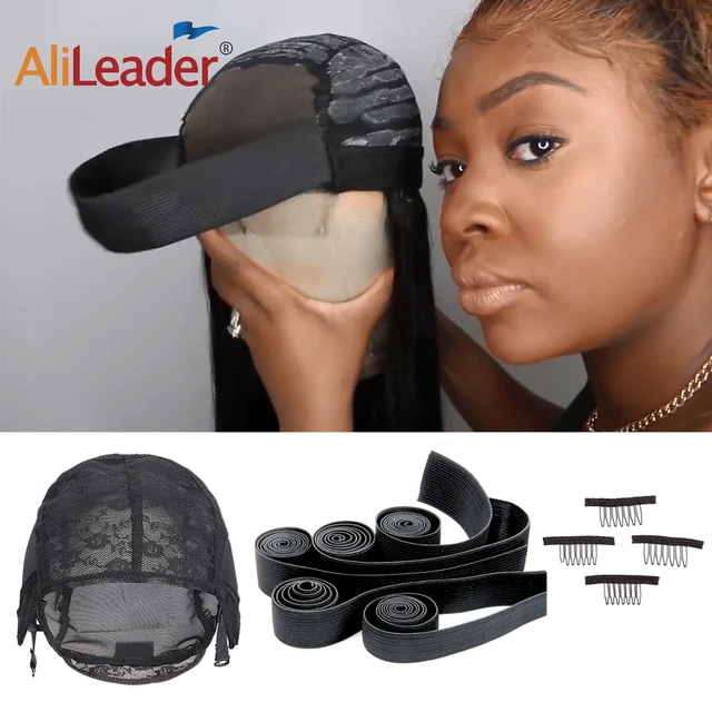 Headband Wig Cap Lace Mesh Wig Caps Wig Grip Cap with Adjustable Elastic  Band for Making Wigs (Black) - Yahoo Shopping