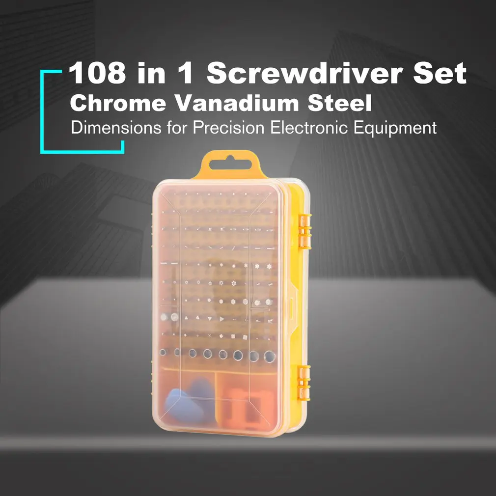 108 in 1 Screwdriver Set Chrome Vanadium Steel High Precision Magnetic Screwdriver Sets Electronic Device Home Repair Tools