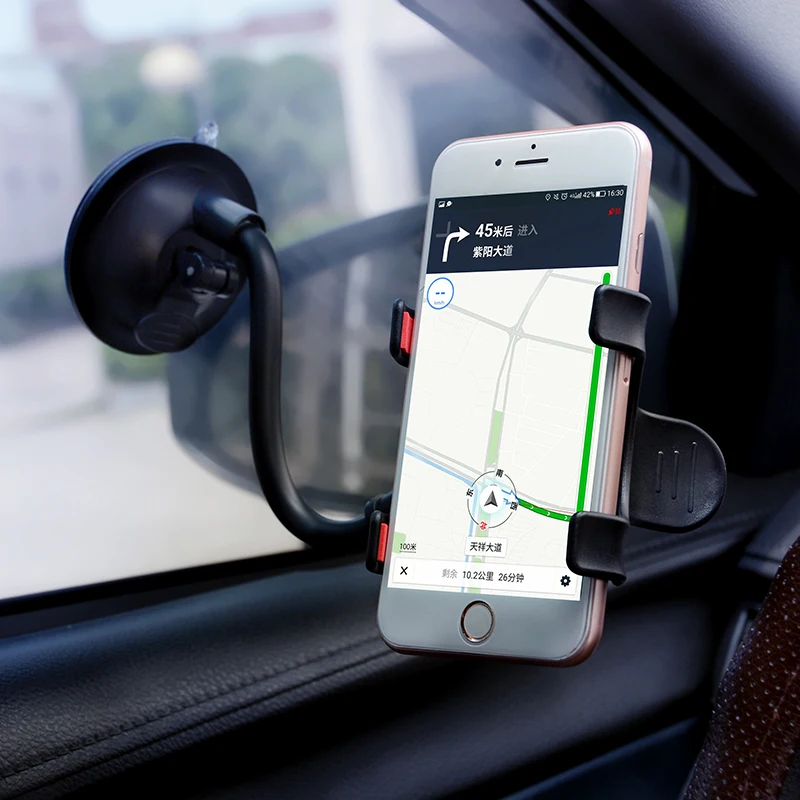 Гибкий автомобильный держатель для телефона с поворотом на 360 градусов, подставка для мобильного телефона на лобовое стекло, автомобильный держатель для телефона, поддержка gps для Iphone 11 X