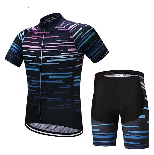 Jersey and Pants Цикл комплекты одежды Мужская дышащая 9D гелевый коврик шоссейный велосипед платье комплект короткий рукав нагрудник велосипедный комплект одежды летние Велосипеды Джерси Одежда MTB - Цвет: Jersey and Pants