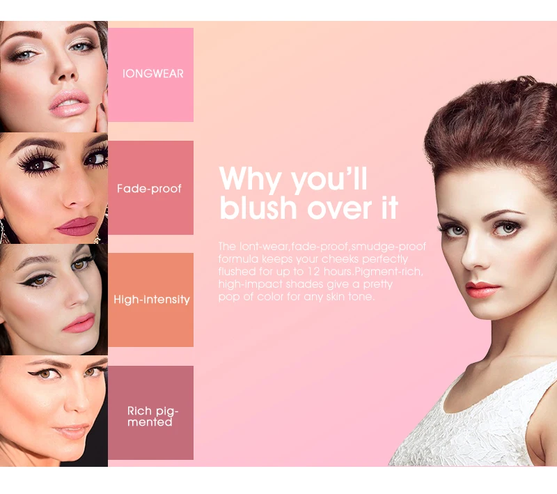 IMAGIC Makeup 6 цветные Румяна естественный "нюд" макияж Осветляющий цвет лица