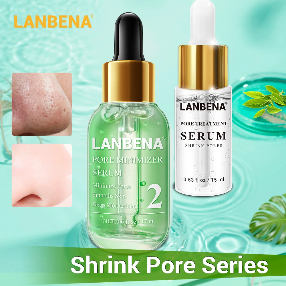 Lanbena Shrink Pore Serum Series Green Tea Essence Skin Firming Nose Blackhead Remover Acne Treatment Moisturizing Skin Care Serum Aliexpress