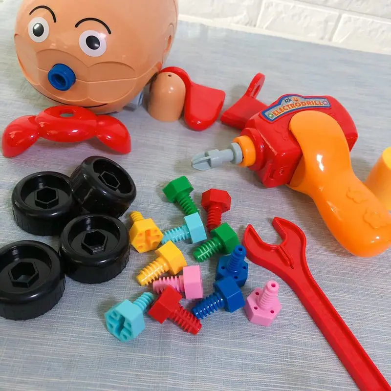 

Japan Bread Superman DIY Cute Electric Airplane Parents Car Maintenance Split Assembly Toolbox Toy