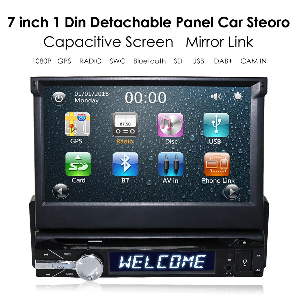 1 Din автомобильный DVD gps навигационный плеер для старых моделей автомобилей радио музыка Bluetooth Камера заднего вида SD USB для авто радио 1din gps