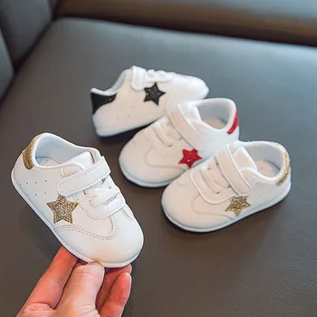 

New Baby Shoes Sequin Stars Breathable Baby Girl Boy Shoes Soft Cotton Anti Slip Newborn Sneakers Infant Toddler First Walkers