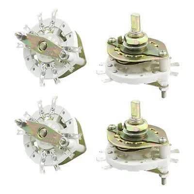 

4PCS 2P3T 2 Pole 3 Throw 1 Deck Band Channel Rotary Switch KCT2*3