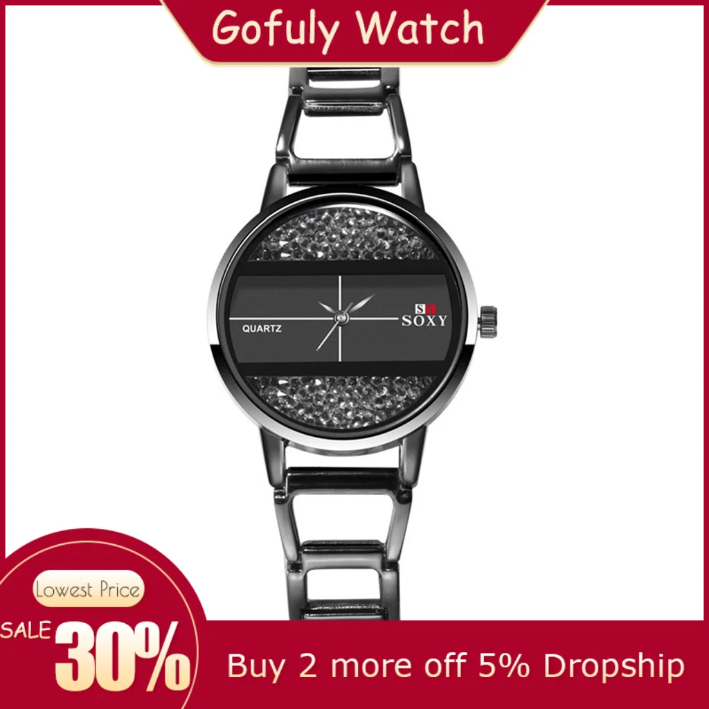 

Gofuly Lady Alloy Steel Watch Fashion Personality Gold Quartz Wrist Watch Stainless Steel Quartz Watches Ladies Business #30