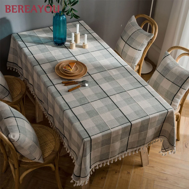 Винтажные скатерти прямоугольная решетка вышитая искусственная кожа для дома