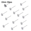 silver 10mm 50pcs