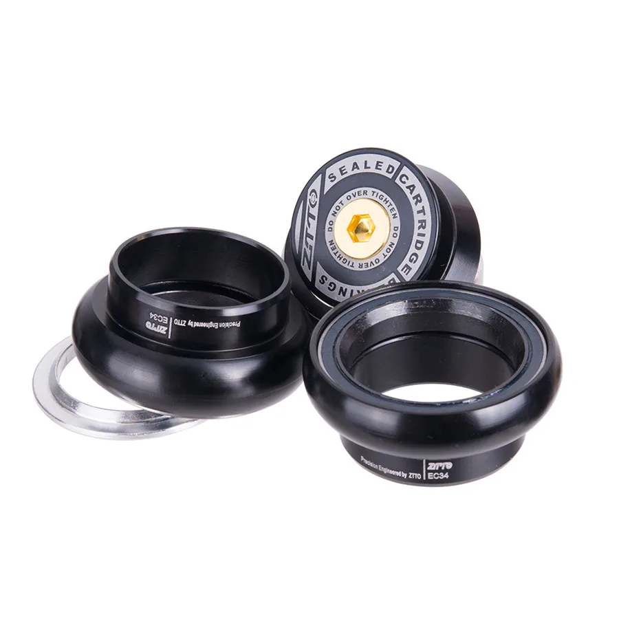 34mm Threadless Bike Headset 34mm W/ Top Cap Black For Fsa Motorcycle