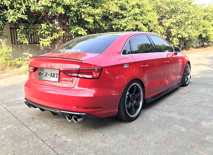 Z-ART, боковые юбки из углеродного волокна для Audi A3-, боковые губы из углеродного волокна для Audi A3, боковой спойлер из углеродного волокна