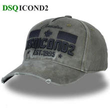 Новинка, DSQicond2, бейсболка, мужская, Армейская, зеленая, шапка, значок, надпись, вышивка, бейсболка, хип-хоп шапки, Casquette Homme Bonnet DSQ cap