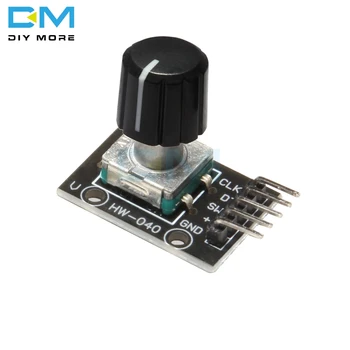 

10PCS KY-040 360 Degrees Rotary Switch Encoder Module with size 15x13.5mm Potentiometer Half Shaft Hole Knob Caps for Arduino