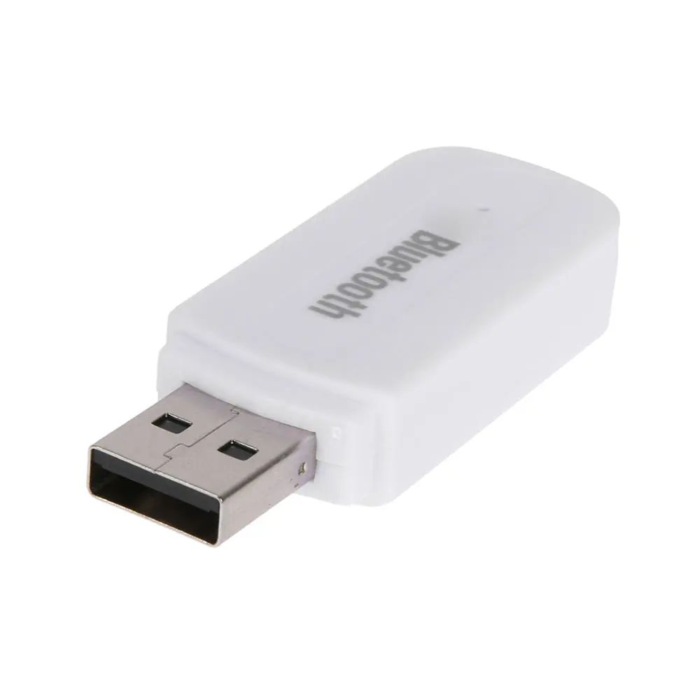 USB Bluetooth адаптер автомобильный Bluetooth приемник прочный Bluetooth аудио адаптеры приемника телефона 3,5 мм беспроводной портативный - Название цвета: White