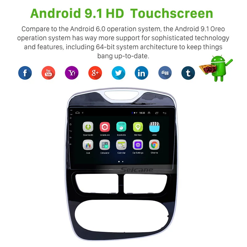  Reproductor Multimedia Seicane 101 pulgadas Android 91 coche GPS Radio coche para 2012-2015 2016 Re