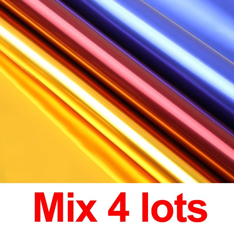 Mix 4lots 20 шт оберточная бумага для цветов Классическая платиновая бумага металлическая пленка букет цветочный упаковочный материал оберточная бумага - Цвет: Mix 4lots