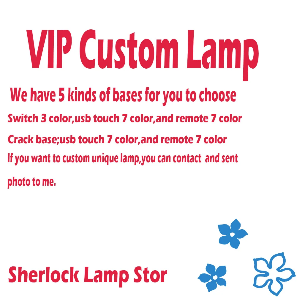  SHERLOCK LAMP Store custom unique lamp 7 Color Change Holiday Boyfriends Kids Friends Gift - 33035473065